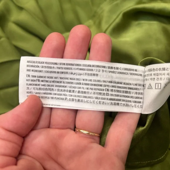New Abercrombie & Fitch Green Pleated Mini Dress, size Medium Petite - Picture 14 of 15